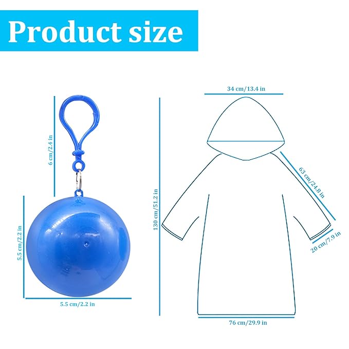 Ball rain coat Set of 4